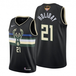 bucks jrue holiday statement edition black 2021 nba finals jersey