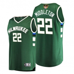 bucks khris middleton green 2021 nba finals bound replica jersey