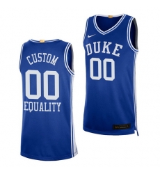 Duke Blue Devils Custom Blue Equality Social Justice Men Jersey