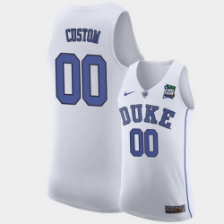 Duke Blue Devils Custom White 2019 Final Four Replica Jersey