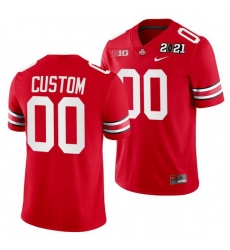 Ohio State Buckeyes Custom Scarlet 2021 Sugar Bowl Champions College Football Playoff College Football Playoff Jersey