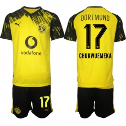 Men Borussia Dortmund 2026 Soccer Jerseys Yellow #17 CHUKWUEMEKA