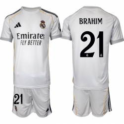 Men Real Madrid 2026 Soccer Jerseys White #21 BRAHIM (2)