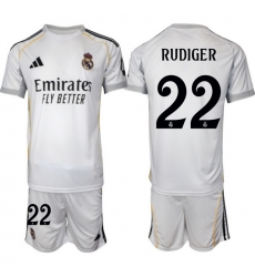 Men Real Madrid 2026 Soccer Jerseys White #22 RUDIGER (2)