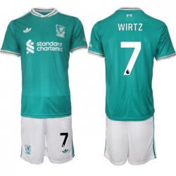 Men Liverpool 2026 Soccer Jerseys Teal #7 WIRTZ