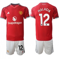 Men Manchester United 2026 Soccer Jerseys Red #12 MALACIA
