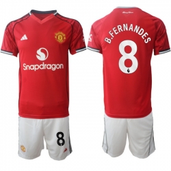Men Manchester United 2026 Soccer Jerseys Red #8 B.FERNANDES