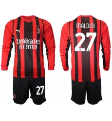 Men AC Milan Long Sleeve Soccer Jerseys 503