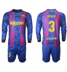 Men Barcelona Long Sleeve Soccer Jerseys 520