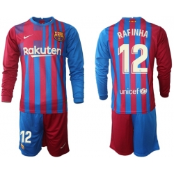 Men Barcelona Long Sleeve Soccer Jerseys 573