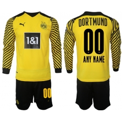 Men Borussia Dortmund Long Sleeve Soccer Jerseys 500 Customized