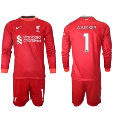 Men Liverpool Long Sleeve Soccer Jerseys 548