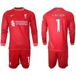 Men Liverpool Long Sleeve Soccer Jerseys 548