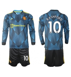 Men Manchester United Long Sleeve Soccer Jerseys 552