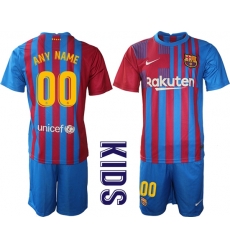 Kids Barcelona Soccer Jerseys 066 Customized