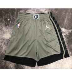 Men Brooklyn Nets Gray Shorts