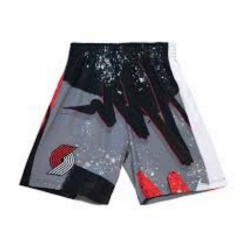 NBA Shorts Portland Trail Blazers White Gray NBA Shorts Portland Trail Blazers White Gray
