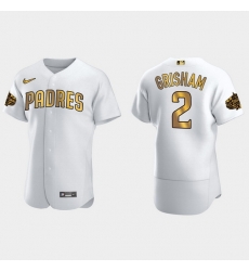 Men San Diego Padres Trent Grisham 2022 Mlb All Star Game White Gold Men Jersey