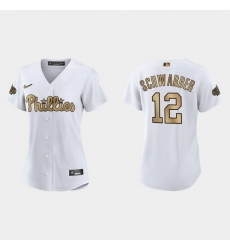 Women Philadelphia Phillies Kyle Schwarber 2022 Mlb All Star Game Replica White Jersey