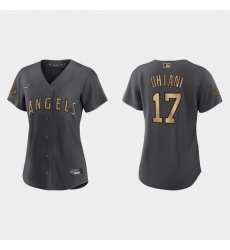 Women Shohei Ohtani Los Angeles Angels 2022 Mlb All Star Game Replica Charcoal Jersey