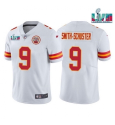 Men Women Youth Toddler Kansas City Chiefs 9 JuJu Smith Schuster White Super Bowl LVII Patch Vapor Untouchable Limited Stitched Jersey