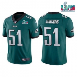 Men Women Youth Toddler Philadelphia Eagles 51 Cam Jurgens Green Super Bowl LVII Vapor Untouchable Limited Stitched Jersey