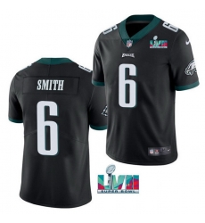 Men Women Youth Toddler Philadelphia Eagles 6 DeVonta Smith Black Super Bowl LVII Patch Vapor Untouchable Limited Stitched Jersey