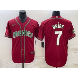 Men Mexico Baseball ACTIVE PLAYER Custom Red World Baseball Classic Stitched Jersey