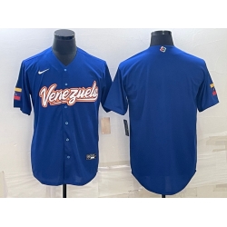 Men Venezuela Baseball Blank 2023 Royal World Baseball Classic Stitched Jersey