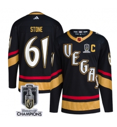 Men Women Youth Vegas Golden Knights #61 Mark Stone Black 2023 Stanley Cup Champions Reverse Retro Stitched Jersey