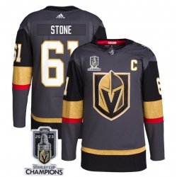 Men Women Youth Vegas Golden Knights #61 Mark Stone Gray 2023 Stanley Cup Champions Stitched Jersey