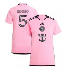 Women's Inter Miami CF Sergio Busquets adidas Pink 2024 2getherness Replica Player Jersey