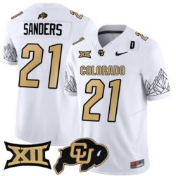 Men Colorado Buffaloes #21 Shilo Sanders White Vapor Limited Stitched Football Jersey