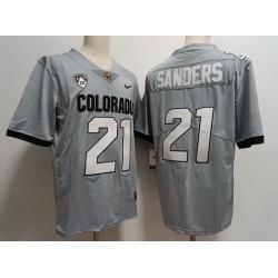 Ｍen Colorado Buffaloes Shilo Sanders #21 Original Retro F U S E Gray NCAA Vapor Jersey