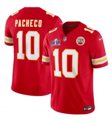 Men Kansas City Chiefs 10 Isiah Pacheco Red 2023 F U S E  Vapor Untouchable Limited Stitched 2024 Super Bowl LVIII Jersey