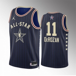 Men 2024 All Star 11 DeMar DeRozan Navy Stitched Basketball Jersey