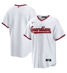 Men Cleveland Guardians Blank White Cool Base Limited Stitched Baseball Jersey