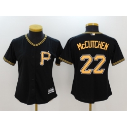 Women Pirates 22 Andrew Mccutchen Black Cooperstown Collection Mesh Batting Practice Jersey