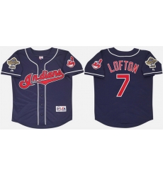 Men Cleveland Guardians 7 Kenny Lofton Navy 1995 World Series Stitched Baseball Jersey Men Cleveland Guardians 7 Kenny Lofton Navy 1995 World Series Stitched Baseball Jersey
