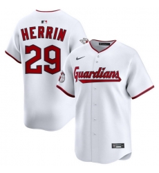 Men Cleveland Guardians Nike White Home Limited Jersey Herrin Tim 29