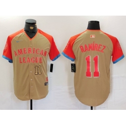 Men American League 11 Jos E9 Ram EDrez Cream 2024 All Star Limited Stitched Jersey 1