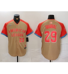 Men American League 29 Tarik Skubal Cream 2024 All Star Limited Stitched Baseball Jersey 3