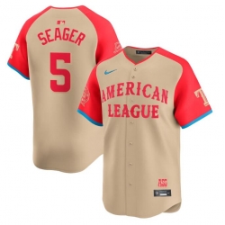 Men American League 5 Corey Seager Cream 2024 All Star Limited Stitched Baseball Jersey