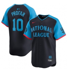 Men National League 10 Jurickson Profar Navy 2024 All Star Limited Stitched Baseball Jersey