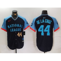 Men National League 44 Elly De La Cruz Navy 2024 All Star Limited Stitched Baseball Jersey 7