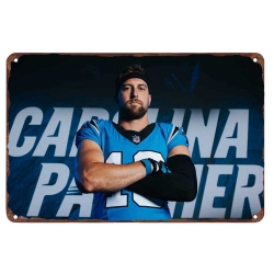 Carolina Panthers Aluminum Sign 12x8 Inch Adam Thielen 001