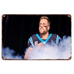 Carolina Panthers Aluminum Sign 12x8 Inch Adam Thielen 004