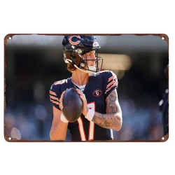 chicago bears Aluminum Sign 12x8 Inch Tyson Bagent 003