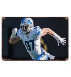 Detroit Lions Aluminum Sign 12x8 Inch Aidan Hutchinson 002