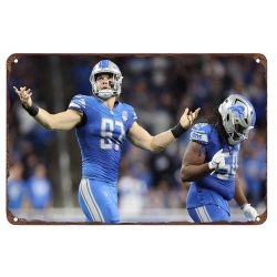 Detroit Lions Aluminum Sign 12x8 Inch Aidan Hutchinson 005